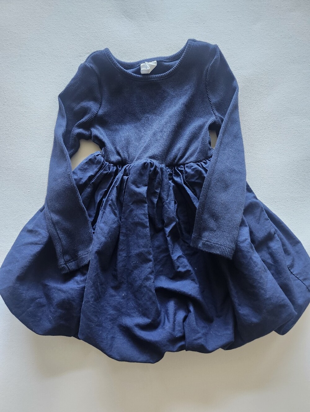 Baby GAP Navy Long-Sleeve Bubble Dress
